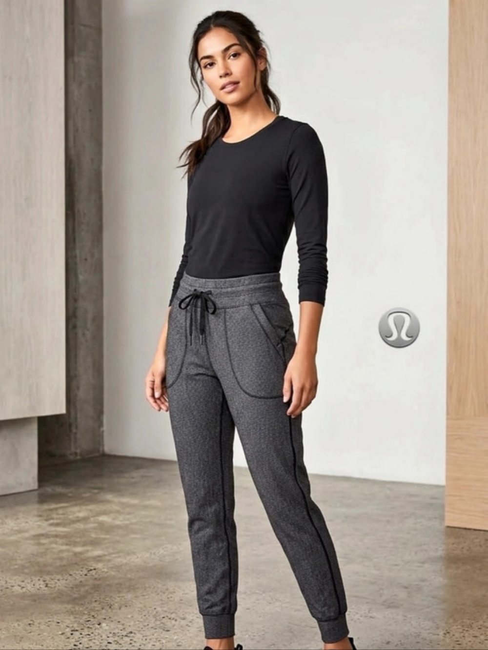 lululemon Skinny Will Pant Gray & Black